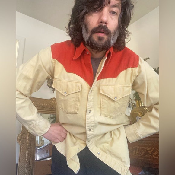 1970’s Vintage Woolrich 100% Cotton Pearl Snap Western Shirt Size Men’s Large 16 - Picture 7 of 9